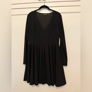 Classic Long Sleeve Black Dress